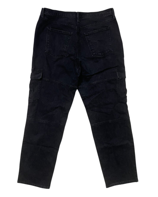 Black Denim Cargo Pants
