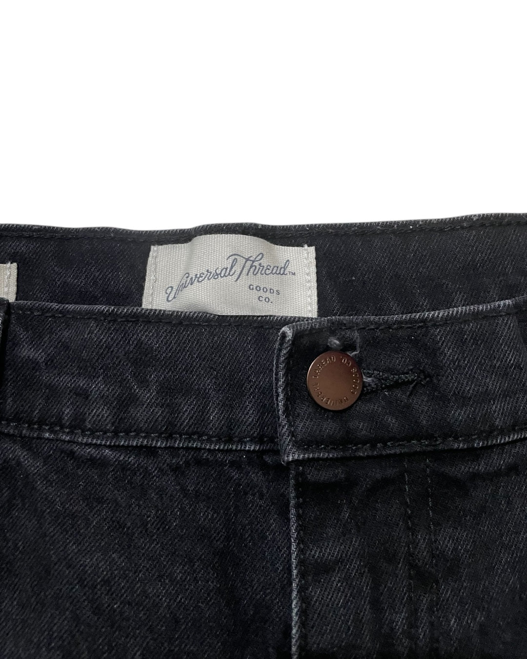 Black Denim Cargo Pants