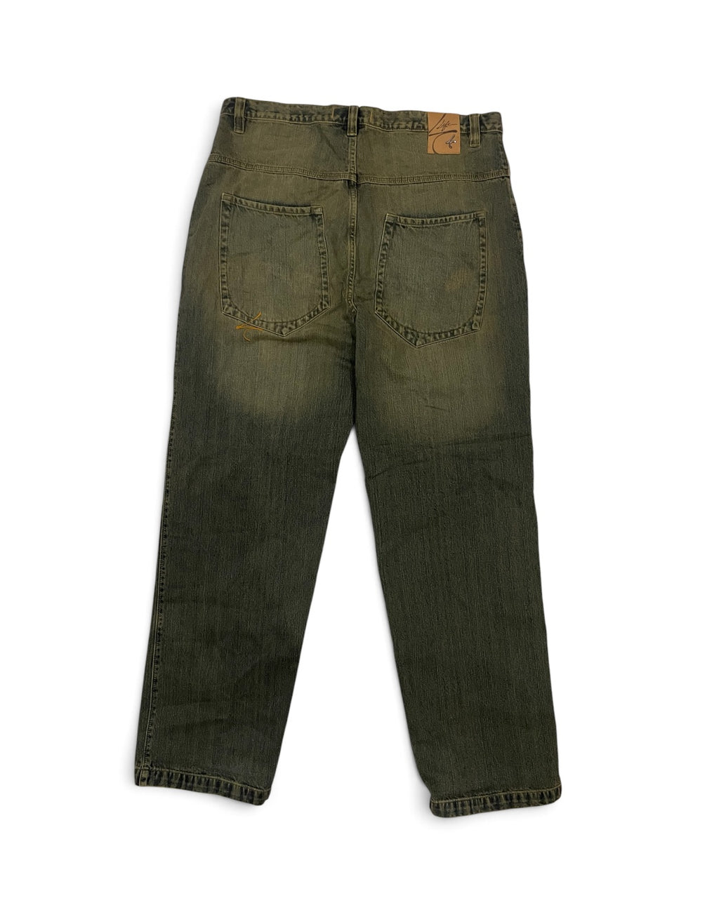 Vintage Green-tint Baggy Jeans