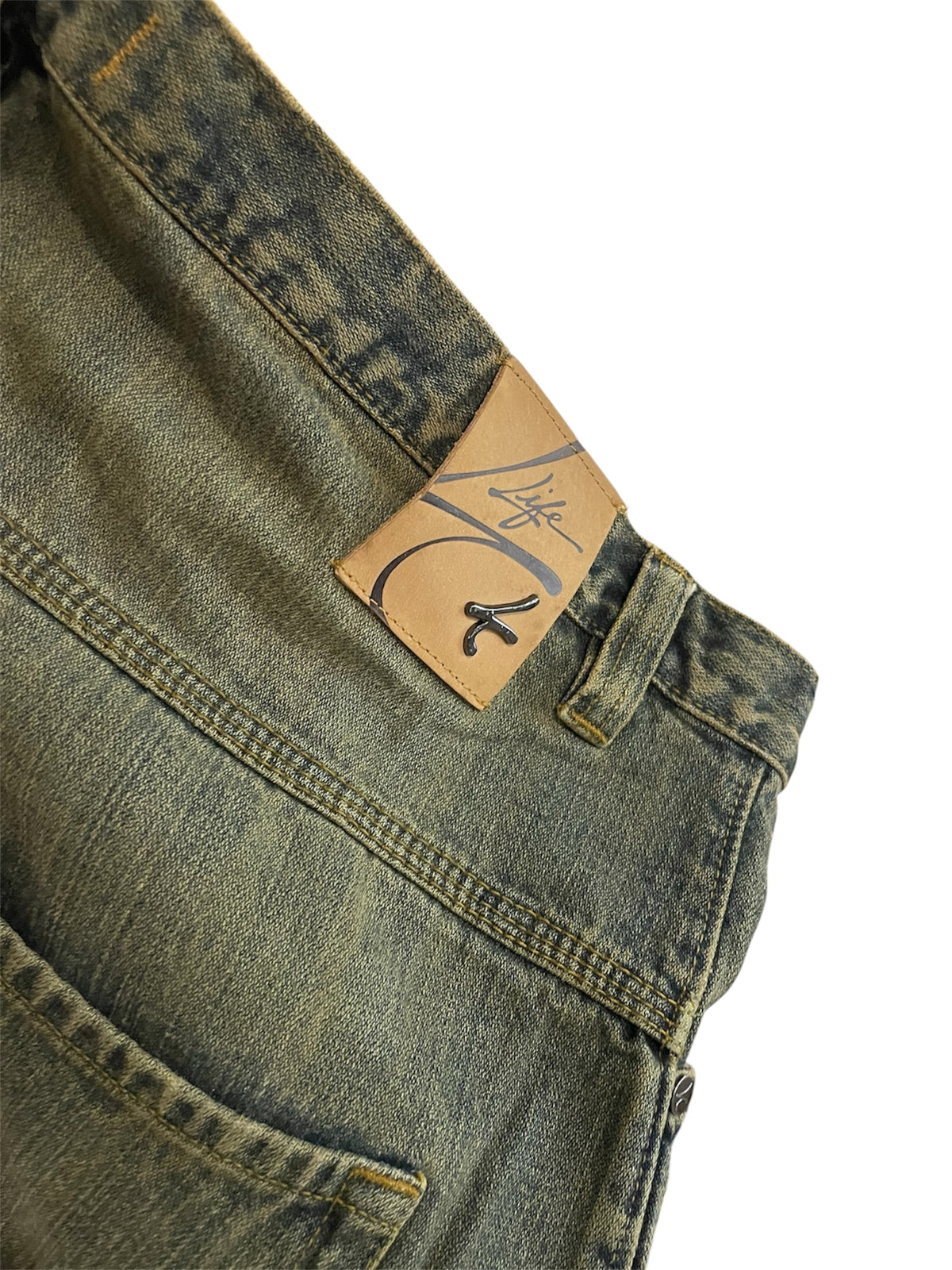 Vintage Green-tint Baggy Jeans