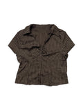Short Sleeve Collared Top