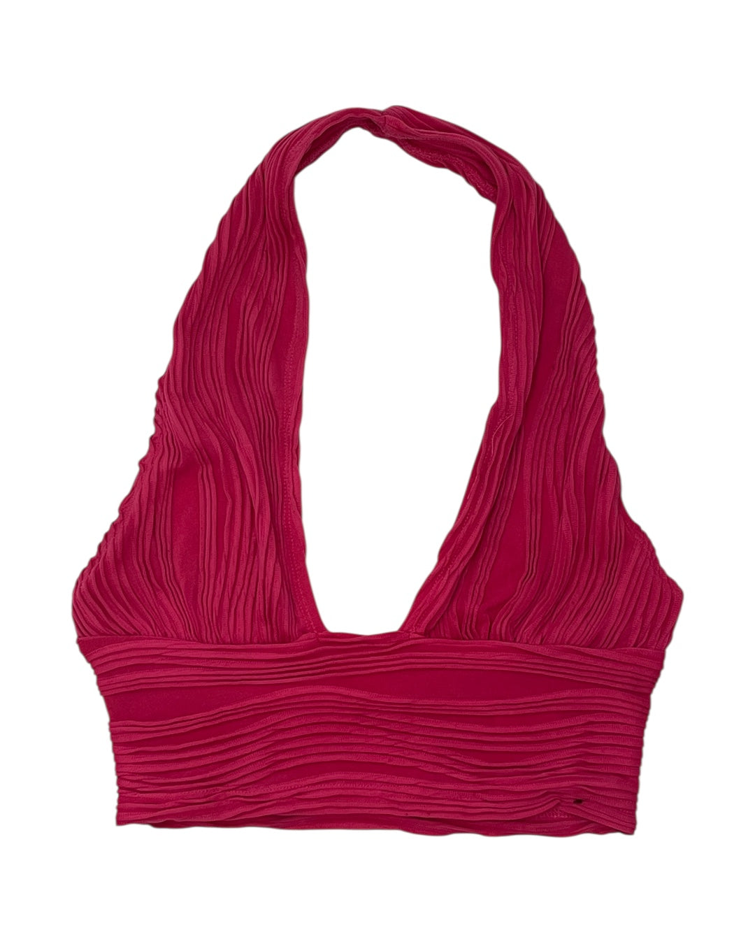 Pleated Halter Crop Top