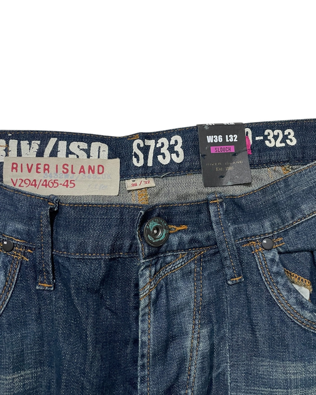 Washed Blue Bootcut Jeans