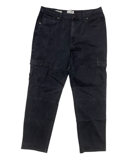 Black Denim Cargo Pants