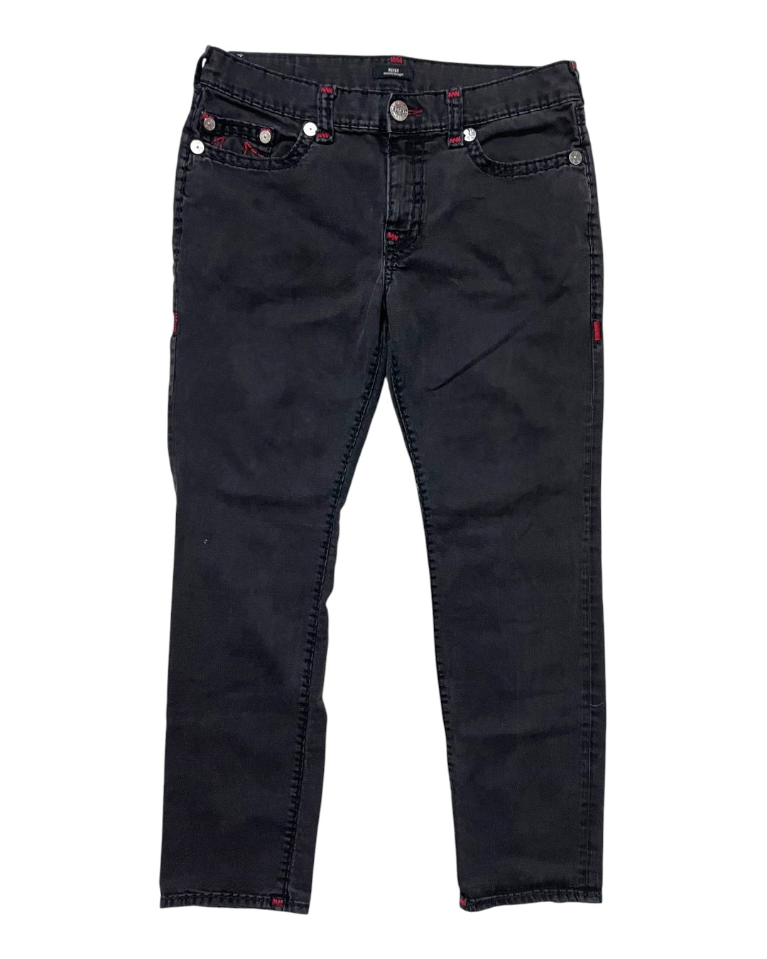 Straight Fit Embroidered Jeans