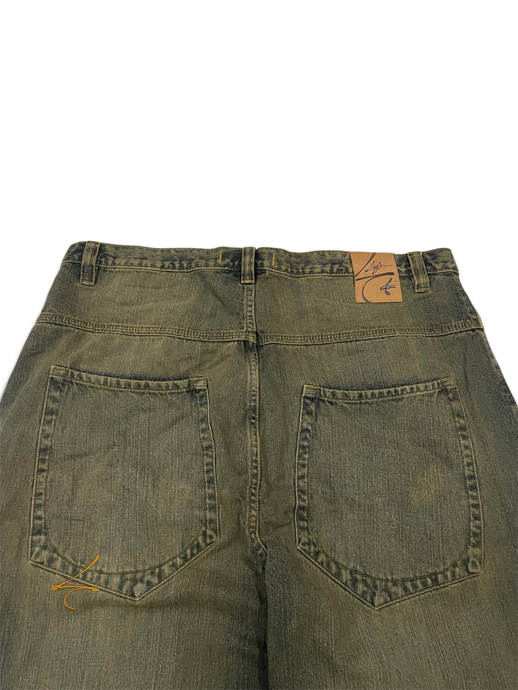 Vintage Green-tint Baggy Jeans