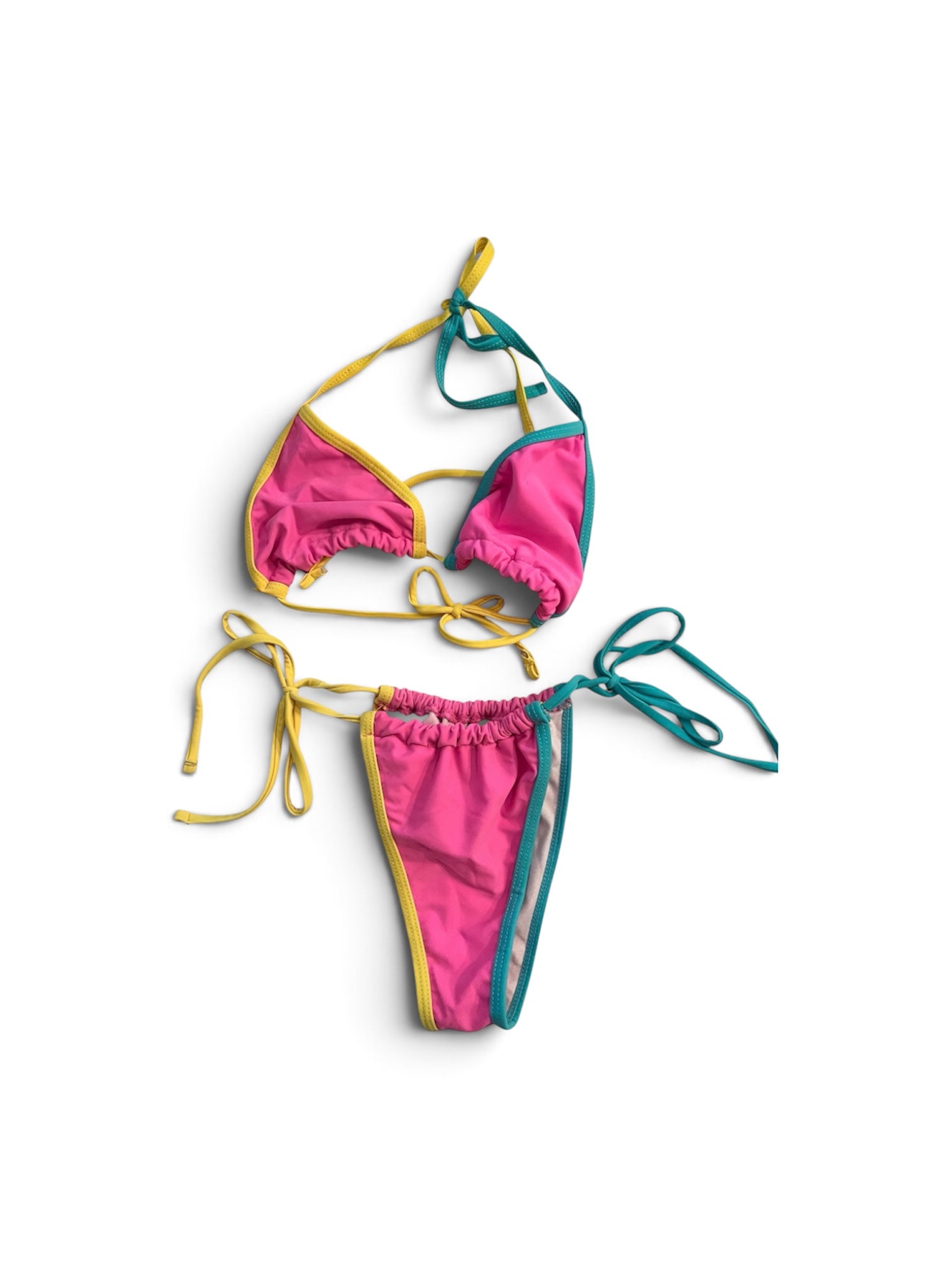 Pink Color-Block Bikini (Brand New)
