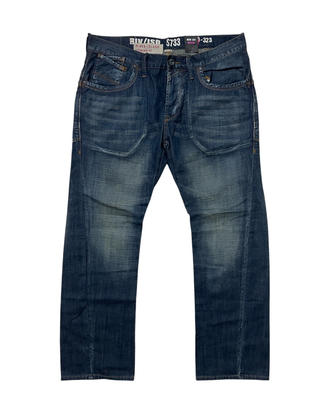 Washed Blue Bootcut Jeans