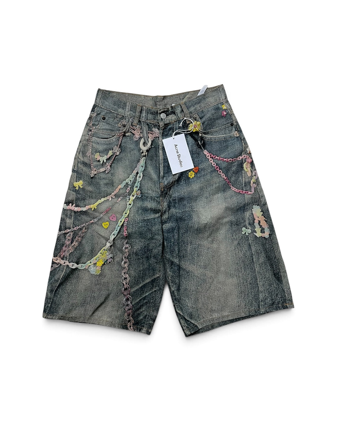 Kawaii Keychains Denim Shorts