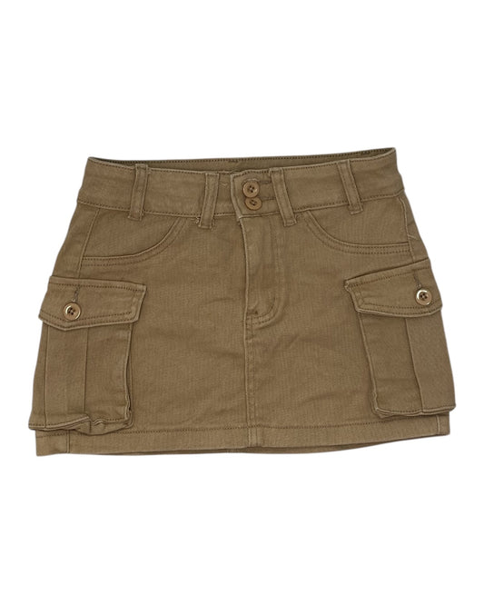 Tan Cargo Skirt