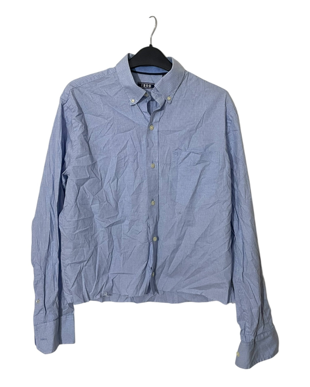 Light Blue Check Button Up Shirt